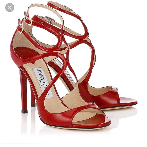 Jimmy choo red strappy heels Clearance